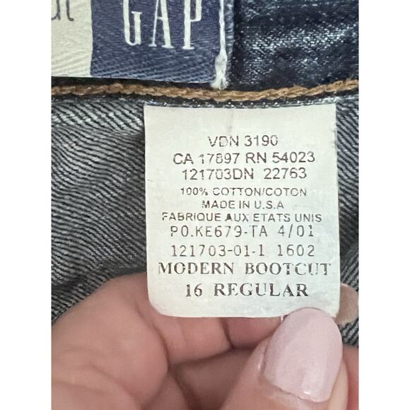 VTG Gap Upcycled Denim & Brown Fringe Skirt Women Sz 16 Western Cowgirl USA - Picture 10 of 11